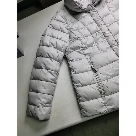 Michael Kors MK Women's Packable Puffer Jacket in Gray Silver  size Large - Picture 12 of 16